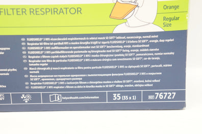 Halyard 76727 Fluidshield 3 N95 Particulate Filter Respirator - Box of 35